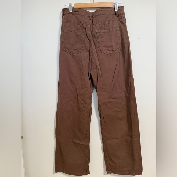 Garage Denim - Garage Denim Wide Leg Chocolate Brown Denim Pants